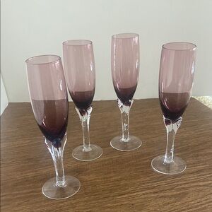 Set of 4 CHAMPAGNE FLUTES